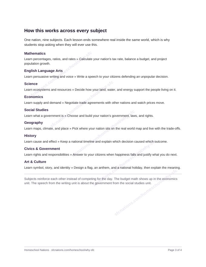 Why choose SFC Nations for homeschool curriculum, PDF page 3