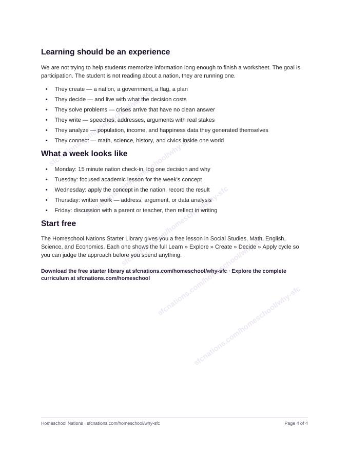 Why choose SFC Nations for homeschool curriculum, PDF page 4